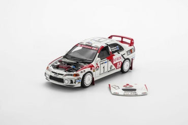 MOTORHELIX Mitsubishi Lancer Evolution IV GSR 1997 Finland Rally Winner Diecast Model Car 1:64