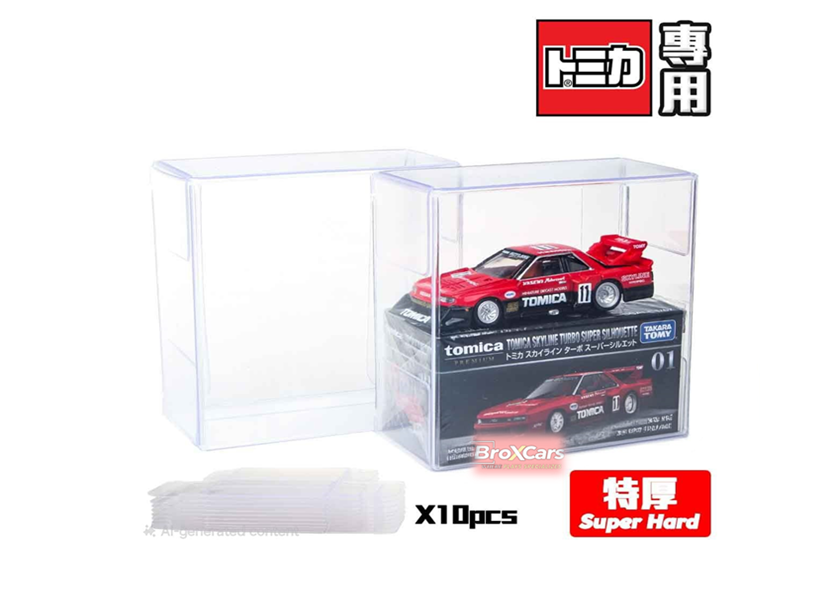 Tomica Super Hard PVC Display Box 4.10x8.6x8.2cm (Double Big Boxes) 10pcs