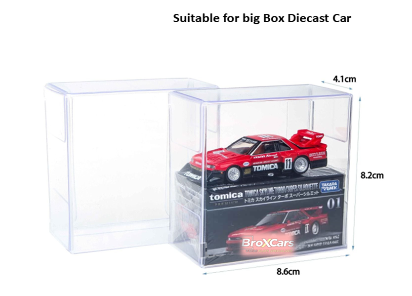 Tomica Super Hard PVC Display Box 4.10x8.6x8.2cm (Double Big Boxes) 10pcs