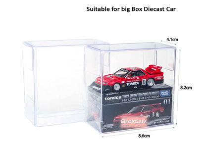 Tomica Super Hard PVC Display Box 4.10x8.6x8.2cm (Double Big Boxes) 10pcs
